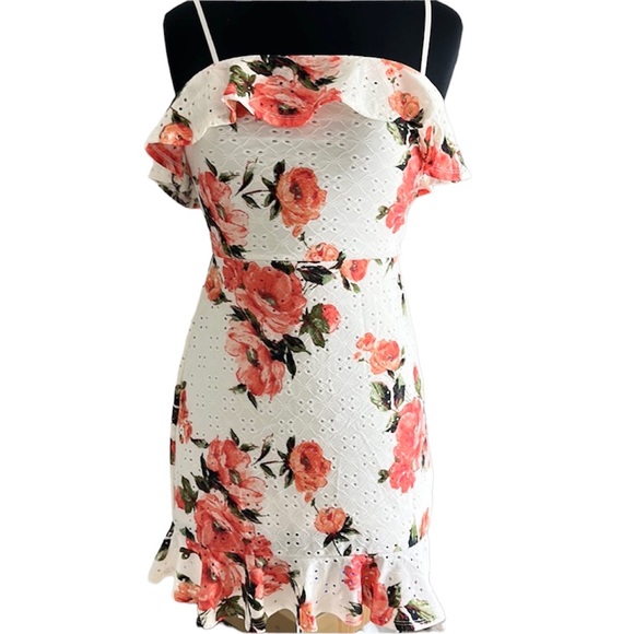 Francesca's Collections Dresses & Skirts - Arlette Eyelet Floral Mini Dress Size small